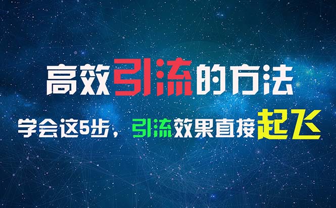 （11776期）高效引流的方法，可以帮助你日引300+创业粉，一年轻松收入30万，比打工强-必智轻创社