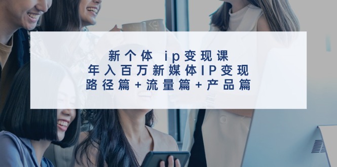 （11971期）新个体 ip变现课，年入百万新媒体IP变现，路径篇+流量篇+产品篇-必智轻创社