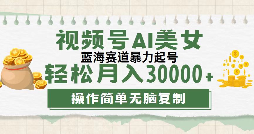 （12087期）视频号AI美女跳舞，轻松月入30000+，蓝海赛道，流量池巨大，起号猛，无…-必智轻创社