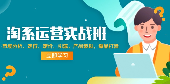 （12186期）淘系运营实战班：市场分析、定位、定价、引流、产品策划，爆品打造-必智轻创社