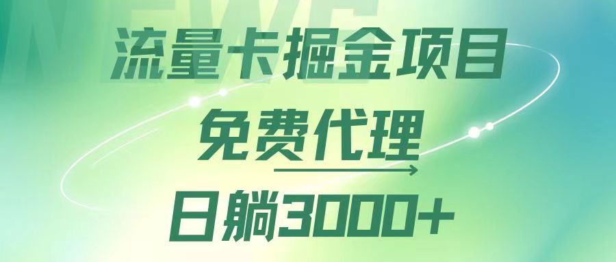 （12321期）流量卡掘金代理，日躺赚3000+，变现暴力，多种推广途径-必智轻创社