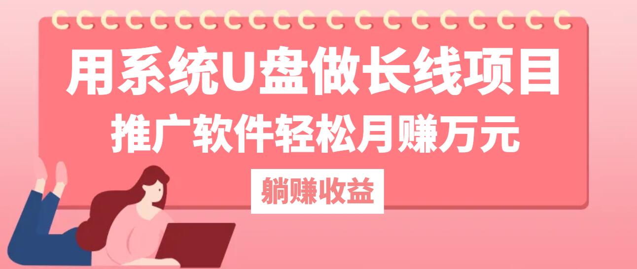 用系统U盘做长线项目，推广软件轻松月赚万元-必智轻创社