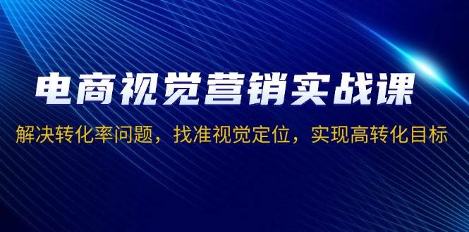 电商视觉营销实战课，解决转化率问题，找准视觉定位，实现高转化目标-必智轻创社