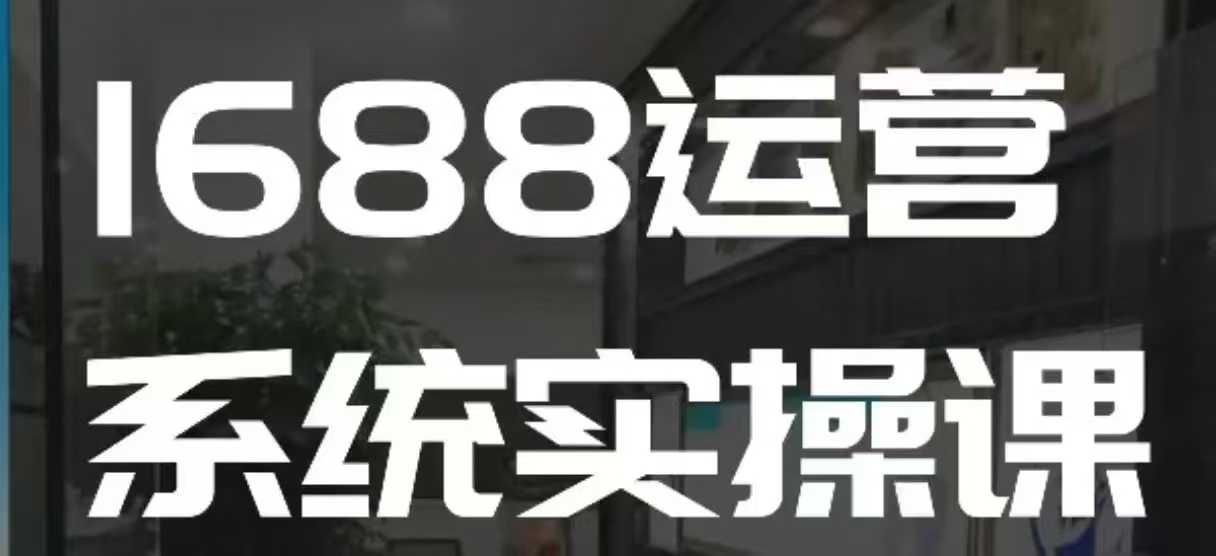 1688高阶运营系统实操课，快速掌握1688店铺运营的核心玩法-必智轻创社