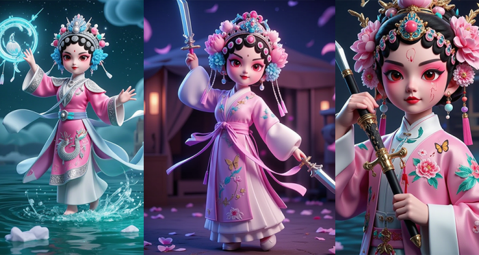 AI制作3D国风戏曲人物视频教程的教程-必智轻创