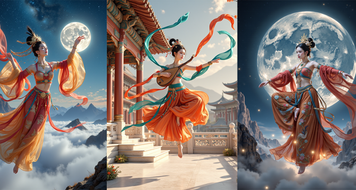 AI工具制作敦煌飞天舞视频教程——用星流AI+可灵AI实现古典美学创作-必智轻创